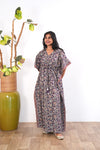 Violet cotton kaftan