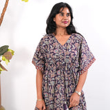 Violet cotton kaftan