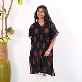 Onyx fern cotton short kaftan