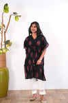 Onyx fern cotton short kaftan