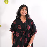 Onyx fern cotton short kaftan