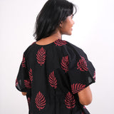 Onyx fern cotton short kaftan
