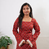 Sunset cotton corset tassel kurti