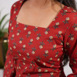 Sunset cotton corset tassel kurti