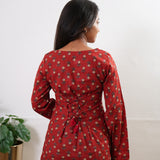 Sunset cotton corset tassel kurti