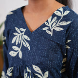 Navy floral cotton comfies