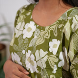 Olive green cotton maternity sleep wear