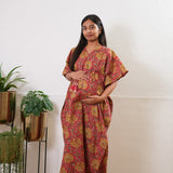 Roses cotton maternity nursing kaftan