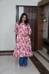 Dark maroon maternity nursing wear
