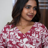 Dark maroon maternity nursing wear