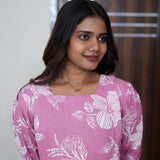 Pastel pink hibiscus maternity nursing wear
