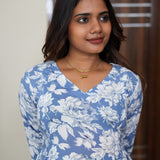 Blue roses maternity nursing wear