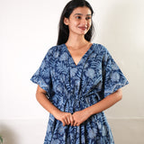 Midnight blue cotton kaftan