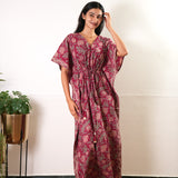 Pomegranate cotton kaftan