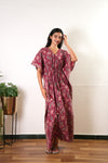Pomegranate cotton kaftan