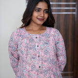 Baby pink floral maternity nursing wear