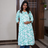 Turquoise maternity nursing wear