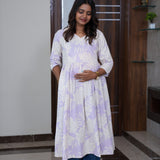 Lavender maple maternity nursing wear