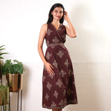 Chocolate cotton waist dress