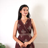 Chocolate cotton waist dress