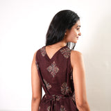 Chocolate cotton waist dress