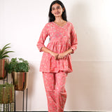 Peach angrakha cotton comfies