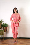Peach angrakha cotton comfies