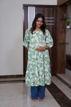 Emerald floral maternity nursing wear