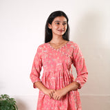 Peach angrakha cotton comfies