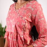 Peach angrakha cotton comfies