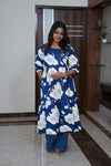 Ink blue maternity nursing wear