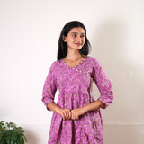 Purple angrakha cotton comfies