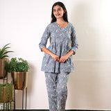 Powder blue angrakha cotton comfies