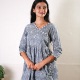 Powder blue angrakha cotton comfies