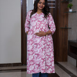 Peach roses maternity nursing wear