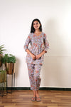 Lavender angrakha cotton comfies