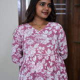 Peach roses maternity nursing wear