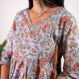 Lavender angrakha cotton comfies