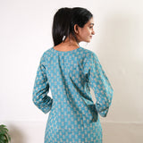 Azure cotton short kurti