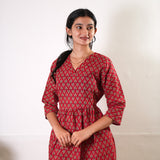 Sindoor peplum cotton short kurti