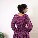 Purple pisces peplum cotton short kurti