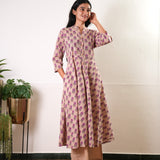 Baby pink cotton maternity nursing co-ords set
