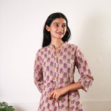 Baby pink cotton maternity nursing co-ords set