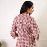Baby pink cotton maternity nursing co-ords set