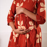 Rust orange maternity nursing cotton comfies