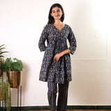 Midnight blue maternity nursing cotton comfies