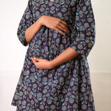 Midnight blue maternity nursing cotton comfies