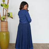Indigo overcoat long gown