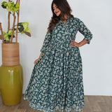 Forest green long gown