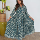 Forest green long gown
